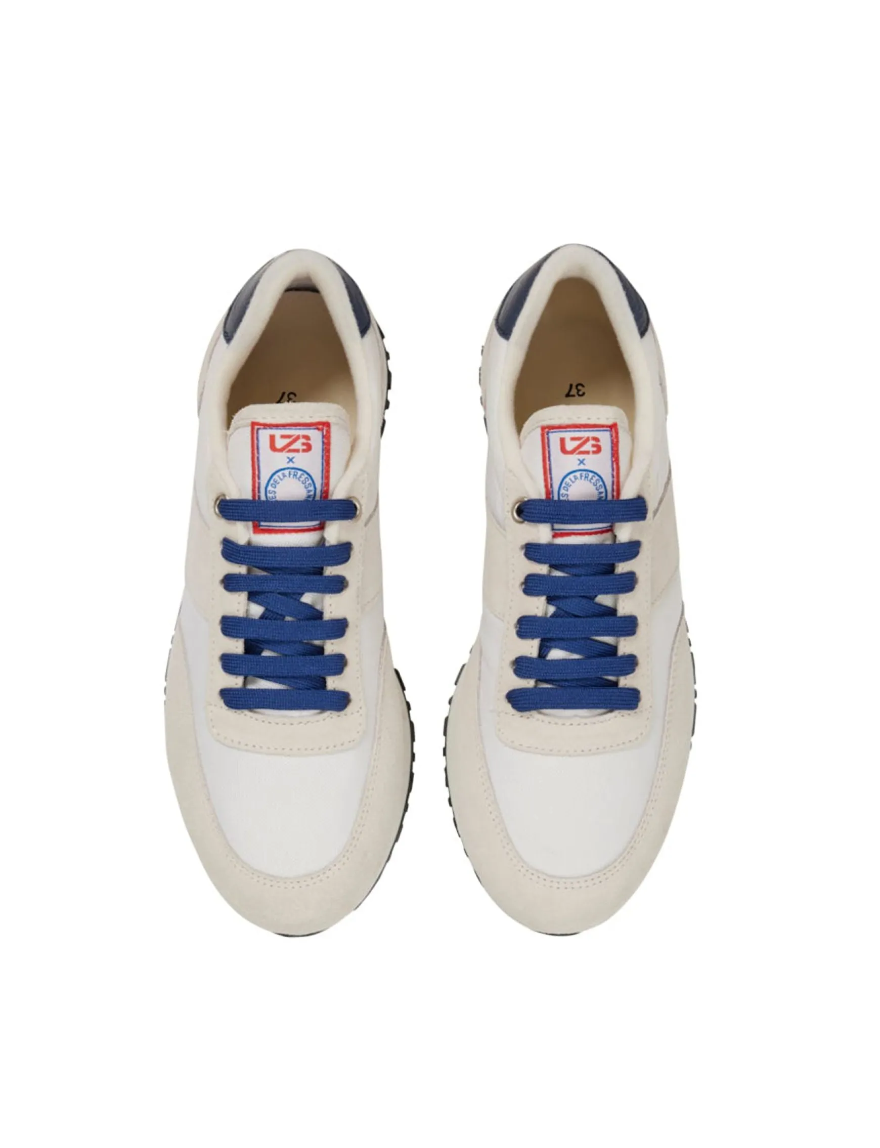 77" UZS x Ines de la Fressange Unisex white/beige/blue trainers