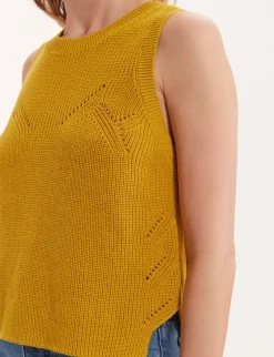 Agatha mustard sleeveless jumper
