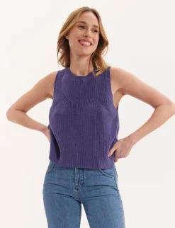 Agatha purple sleeveless jumper