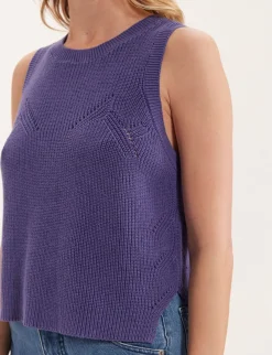 Agatha purple sleeveless jumper