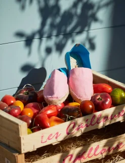 Aglae pink-turquoise espadrilles