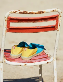Aglae turquoise-yellow espadrilles