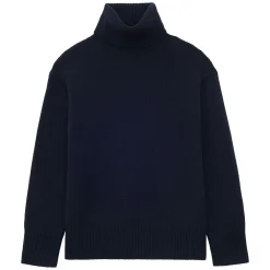 Aiden wool and cashmere turtleneck jumper Navy blue