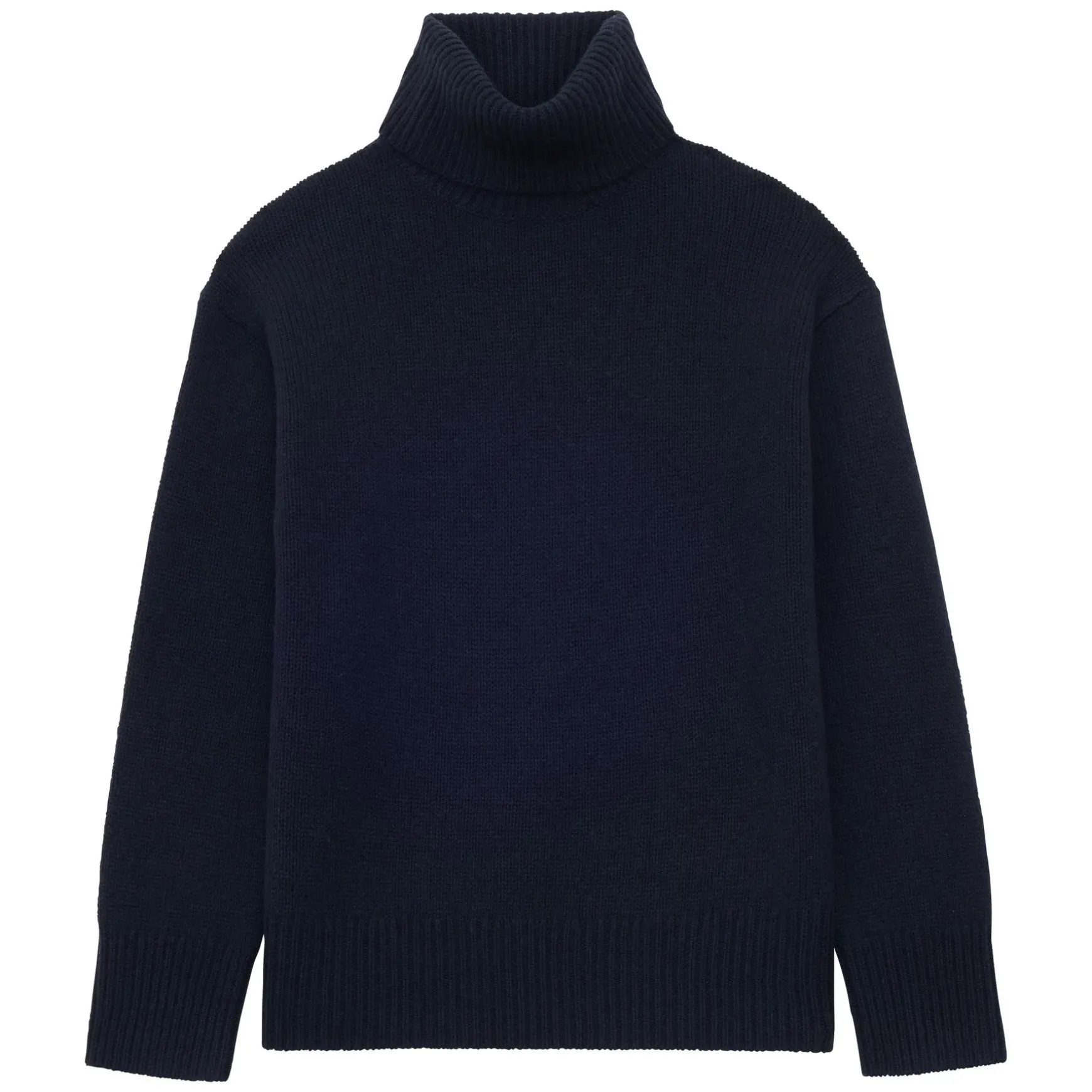 Aiden wool and cashmere turtleneck jumper Navy blue
