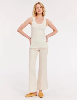 Amelie tank top in ivory jersey