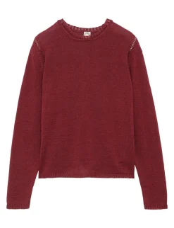 Angelina Raspberry Linen Sweater