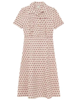 Angèle linen print dress