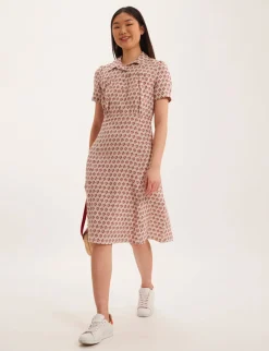 Angèle linen print dress