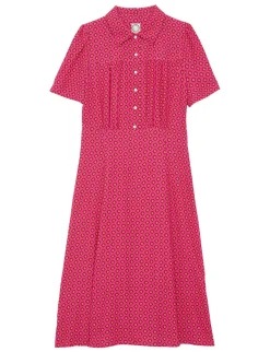 Angèle pink print dress
