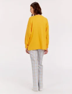 Anton yellow cashmere V-neck jumper