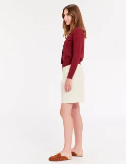 April burgundy cardigan