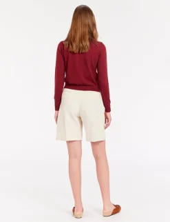 April burgundy cardigan