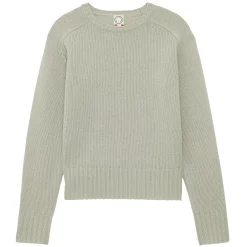 Arthur jumper in almond green wool and cashmere