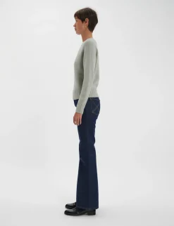 Arthur jumper in almond green wool and cashmere