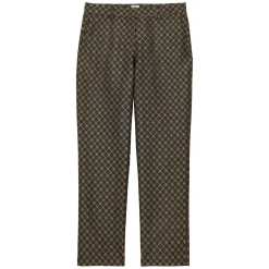 Audrey black and gold jacquard weave trousers
