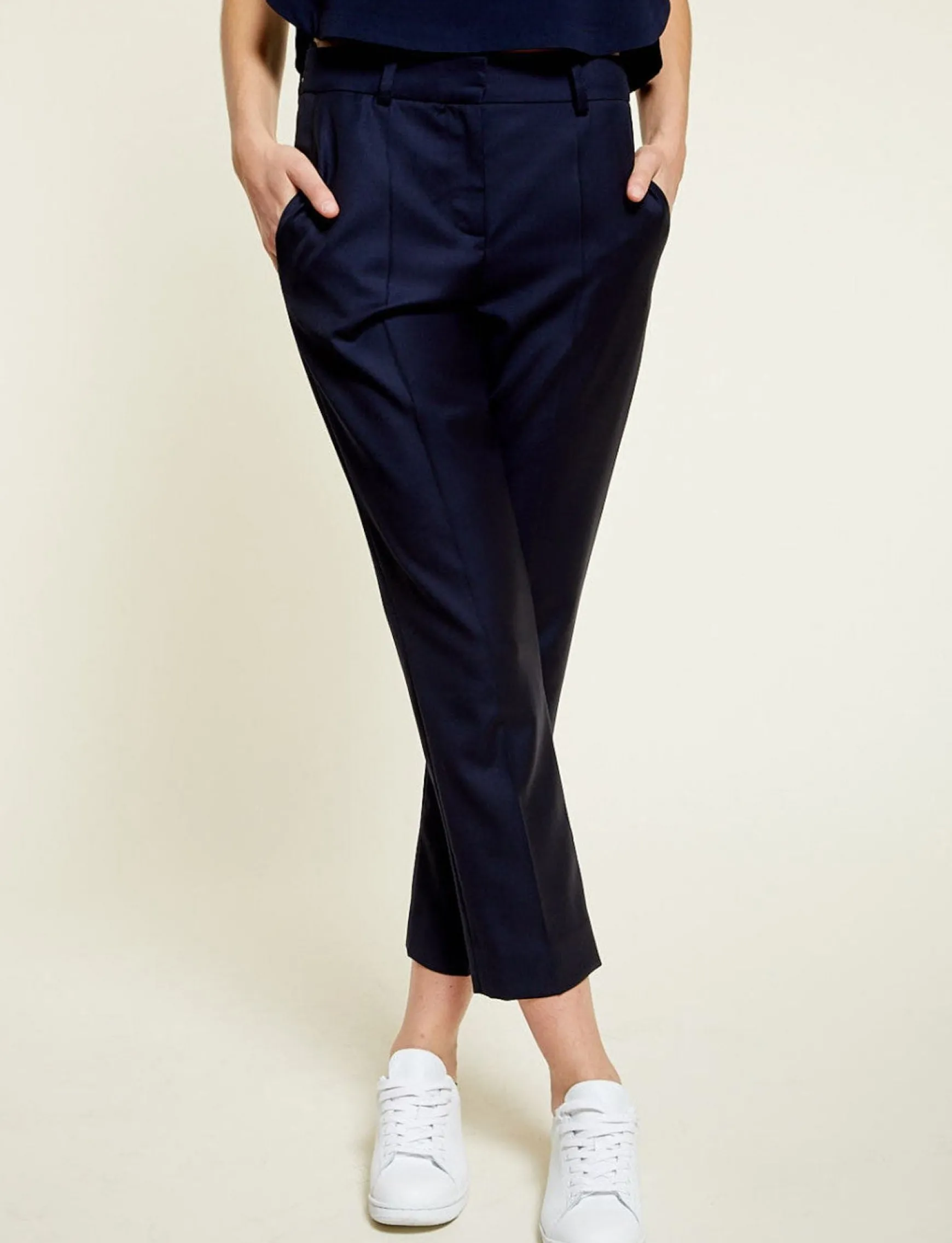 Audrey trousers navy blue wool ASK IF REF TO ACTIVATE ?