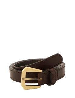 Augustine brown leather belt
