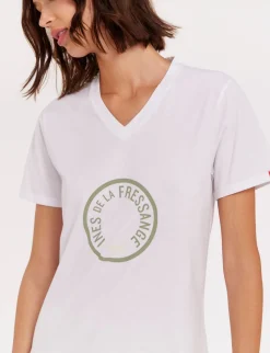 Aurore green V-neck T-shirt