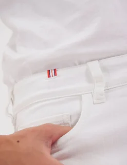 Bamboo slim fit white cotton jeans x Notify