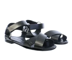 Black flat sandal