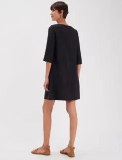 Black linen Megane dress