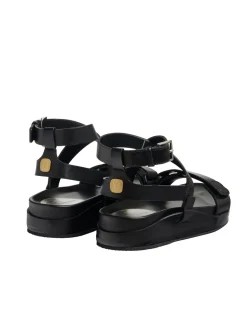 Black platform sandal