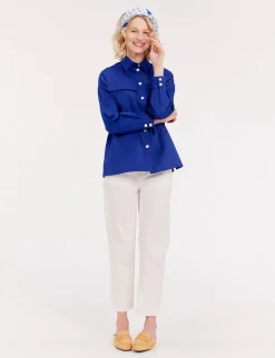 Blue and white printed Flore sarong