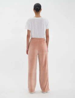 Britney jogging bottoms in powder pink velvet