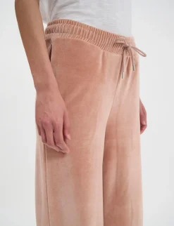 Britney jogging bottoms in powder pink velvet