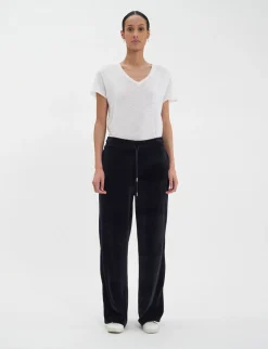 Britney jogging bottoms in smooth black velvet