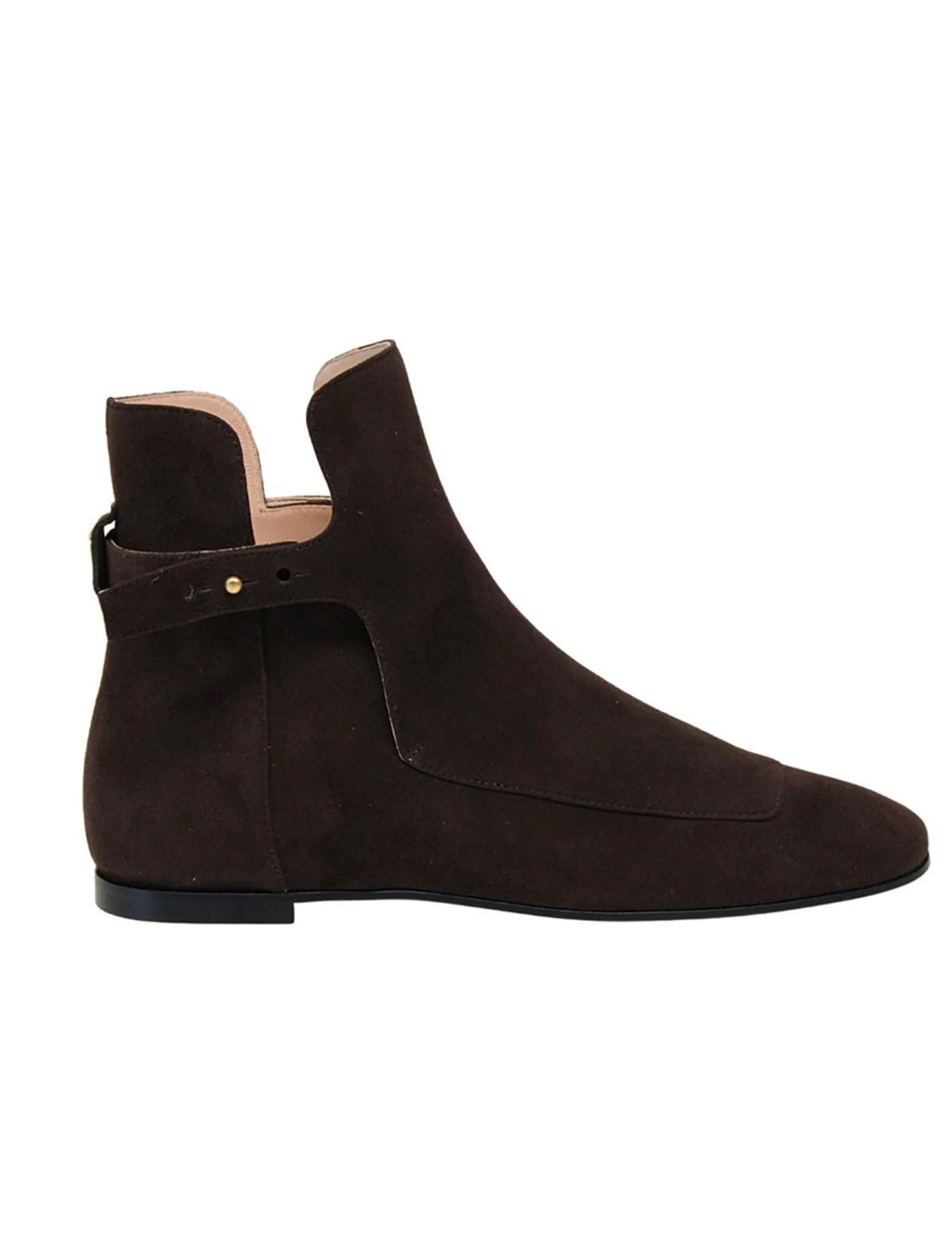 Brown suede ankle boot