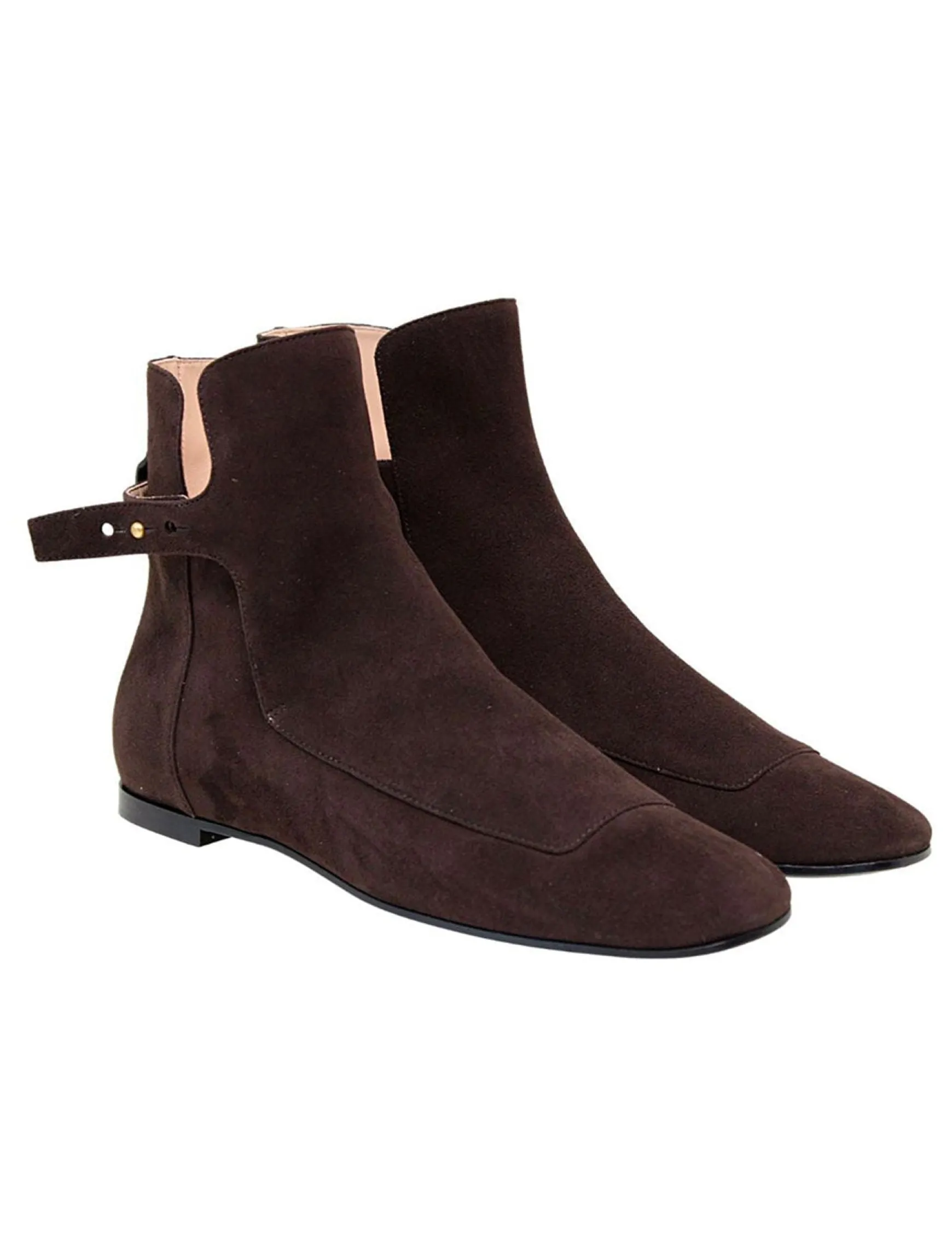 Brown suede ankle boot