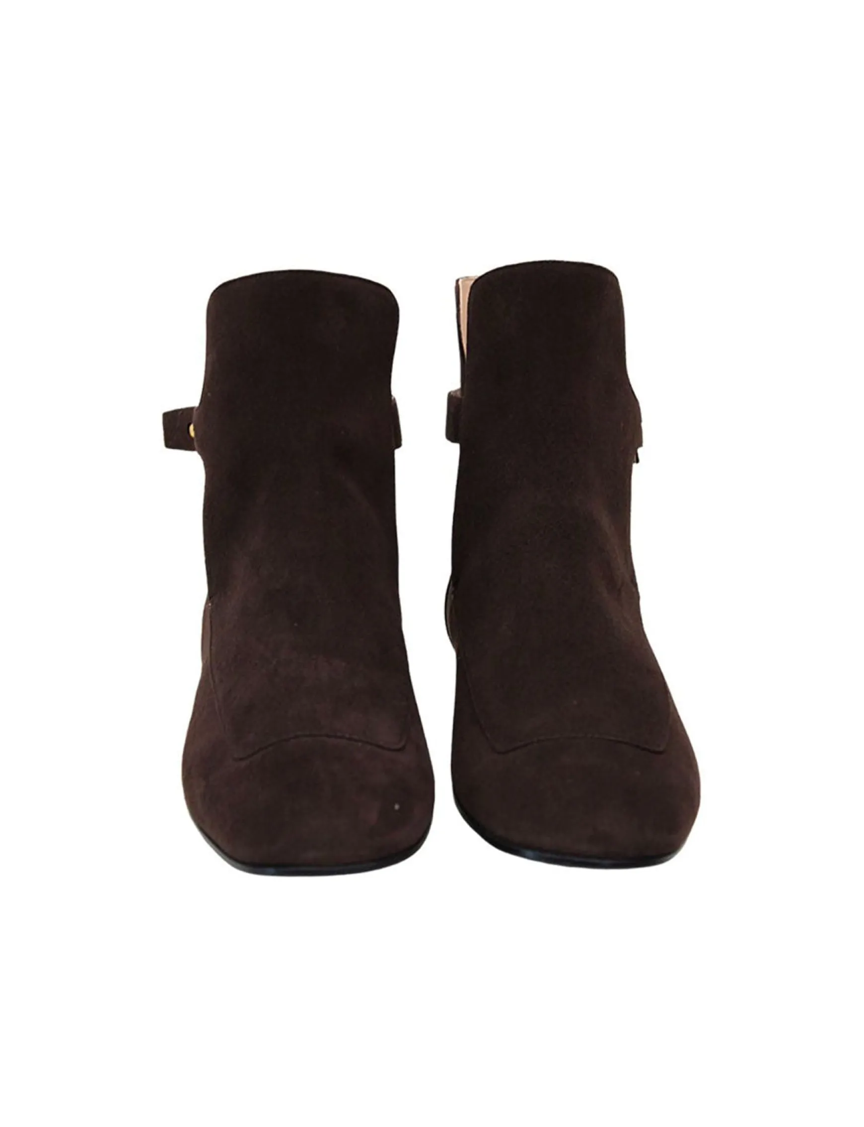 Brown suede ankle boot