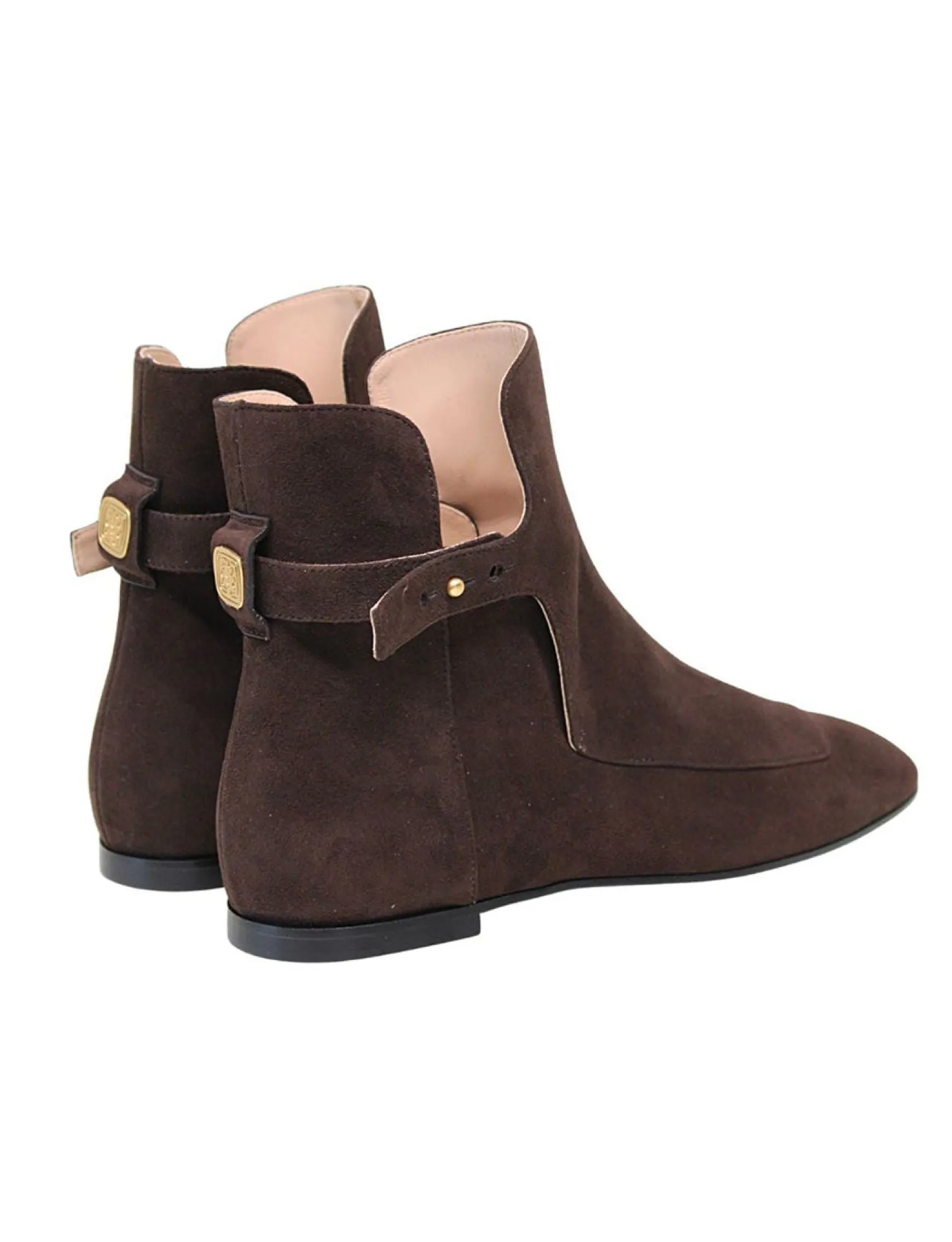 Brown suede ankle boot
