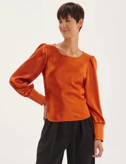 Burnt orange Theola top