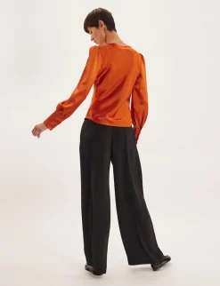 Burnt orange Theola top