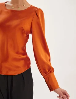Burnt orange Theola top