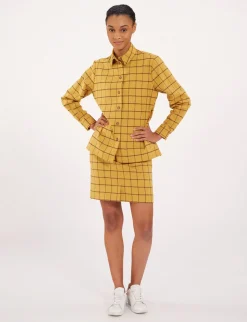 Cassia ochre check shirt