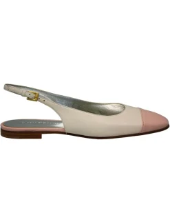 Celia cream and nude slingback ballerina