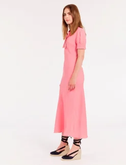 Cerise long pink dress