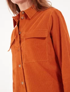 Chandler orange velvet shirt