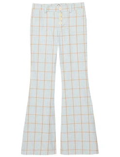 Charlotte blue and orange checked trousers