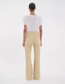 Charlotte cream corduroy trousers