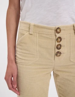 Charlotte cream corduroy trousers