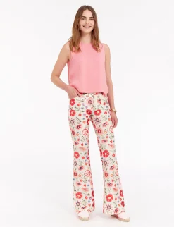 Charlotte ecru embroidered trousers