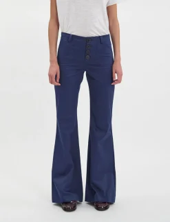 Charlotte navy cotton trousers