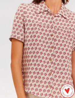 Constance blouse in printed linen