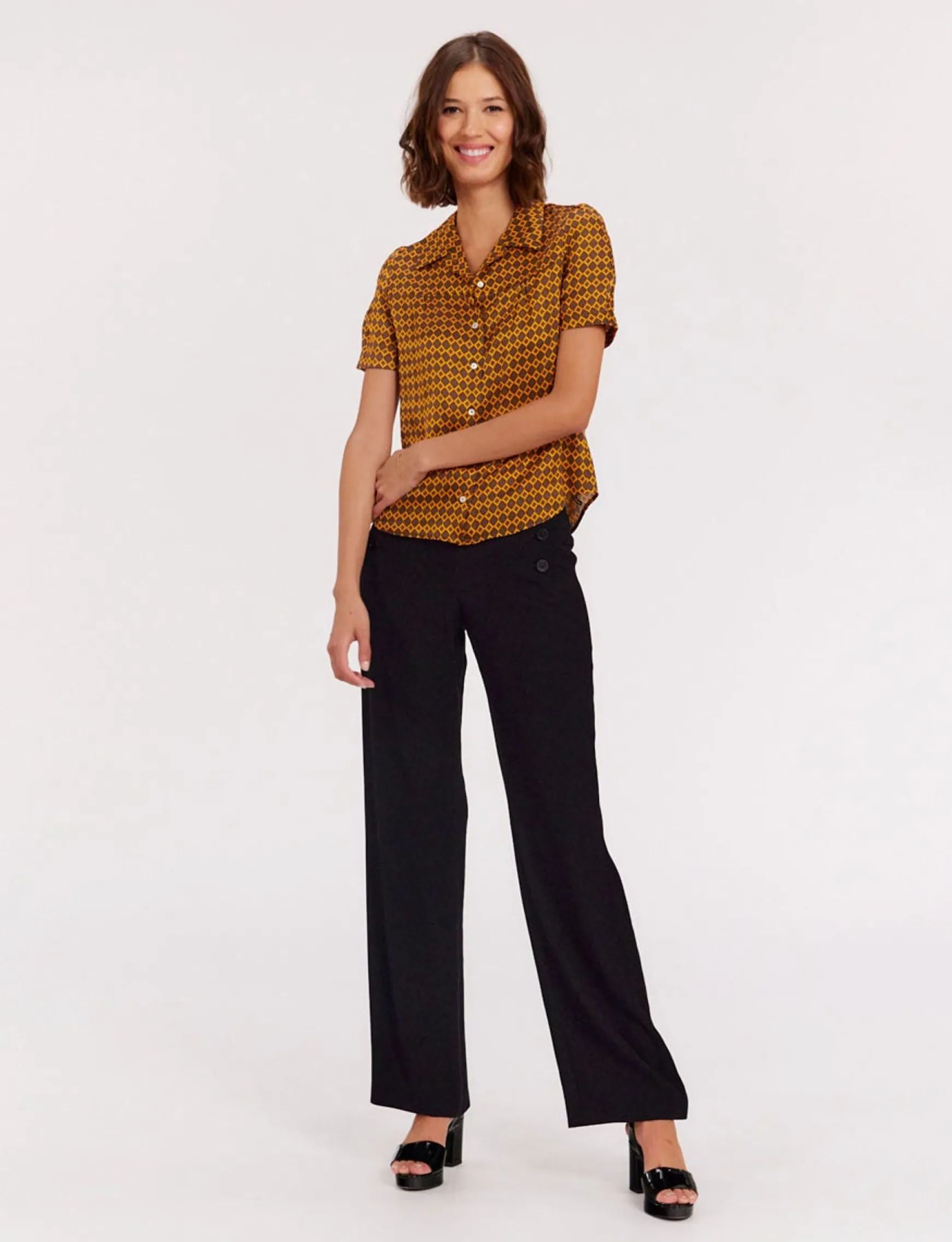 Constance printed blouse