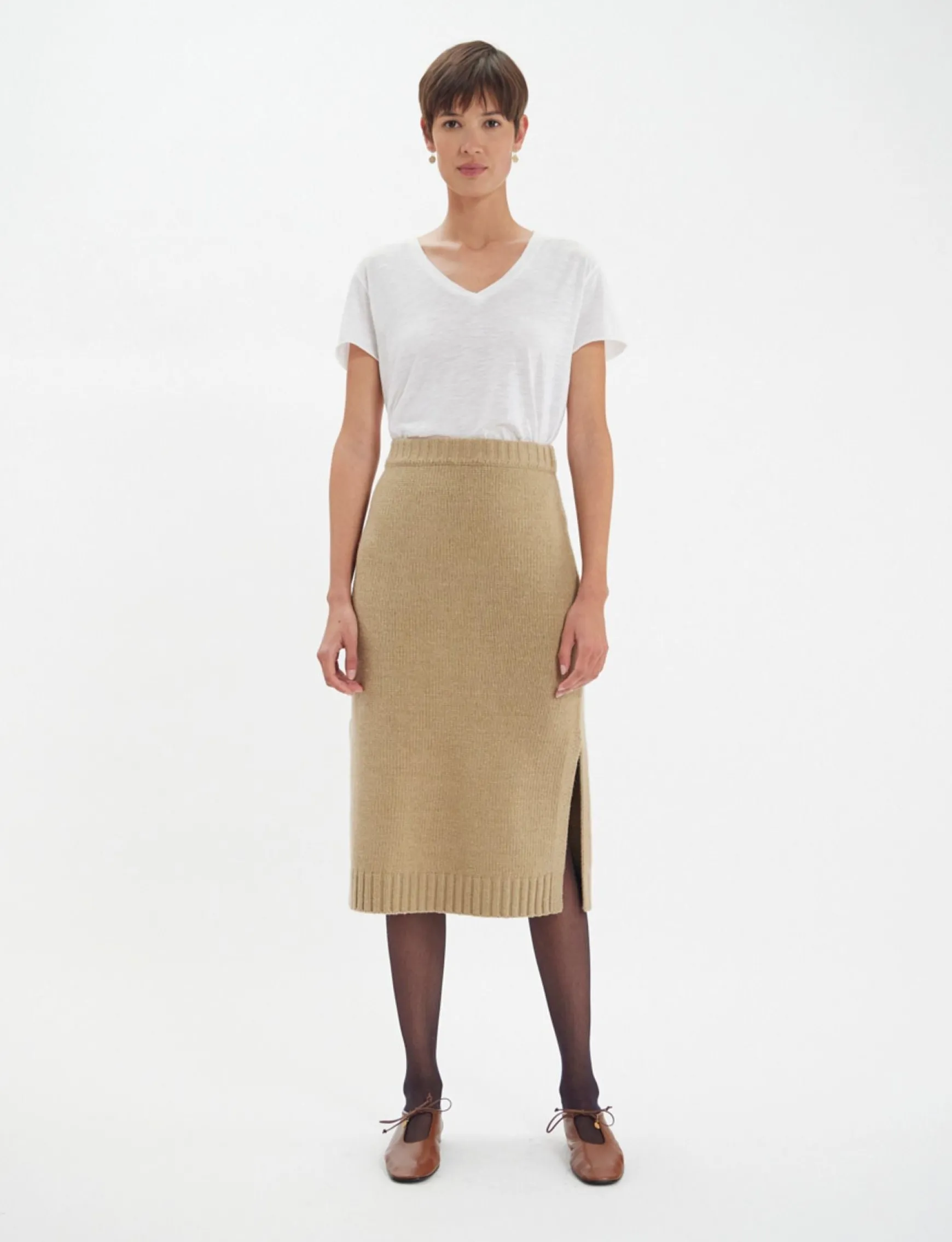Damia skirt in camel wool
