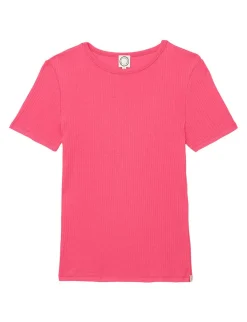 Ella pink ribbed T-shirt